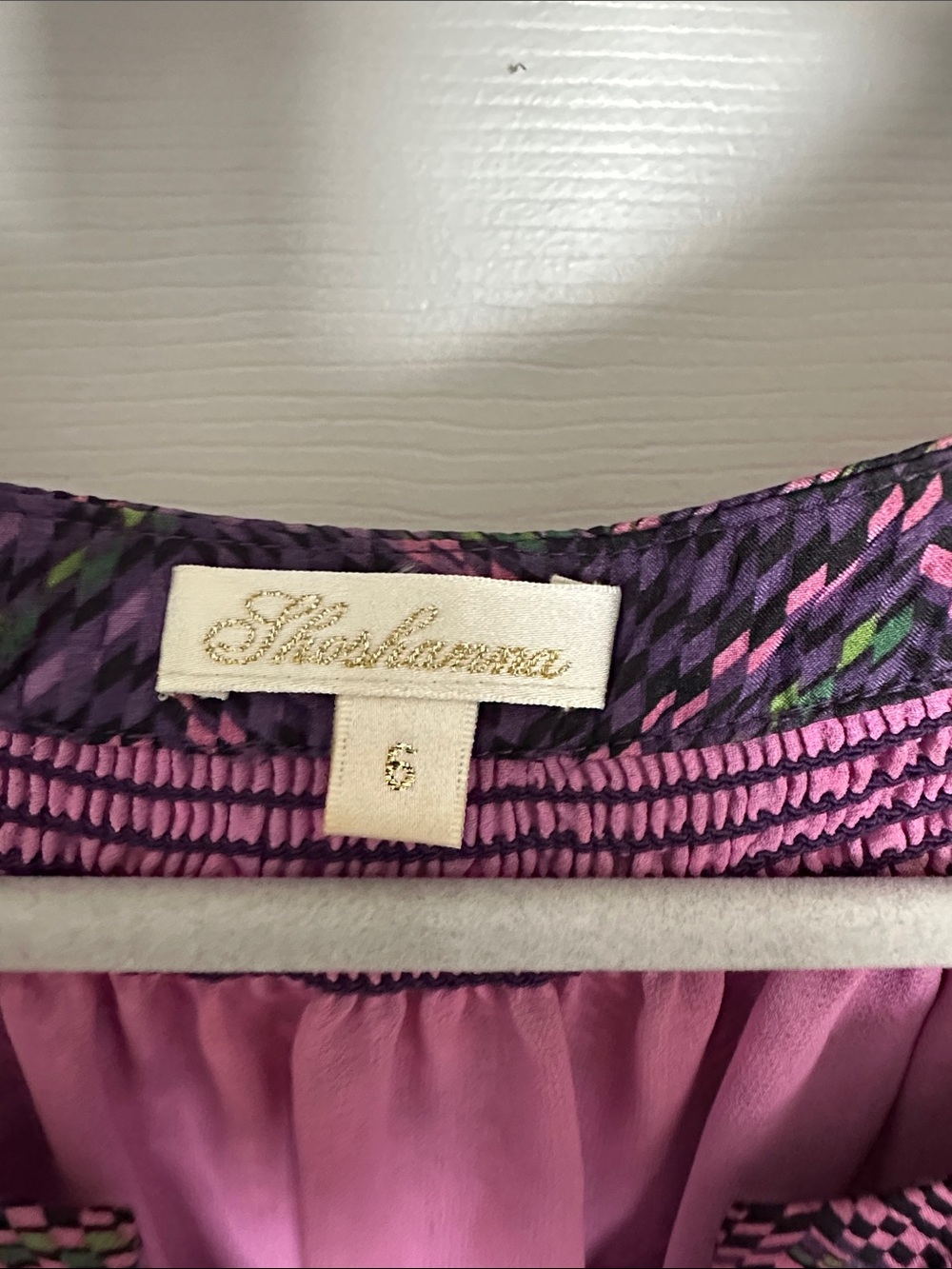 Shoshanna Purple Multi-Print Long Sleeve Tie-Waist Dress - Picture 2 of 6